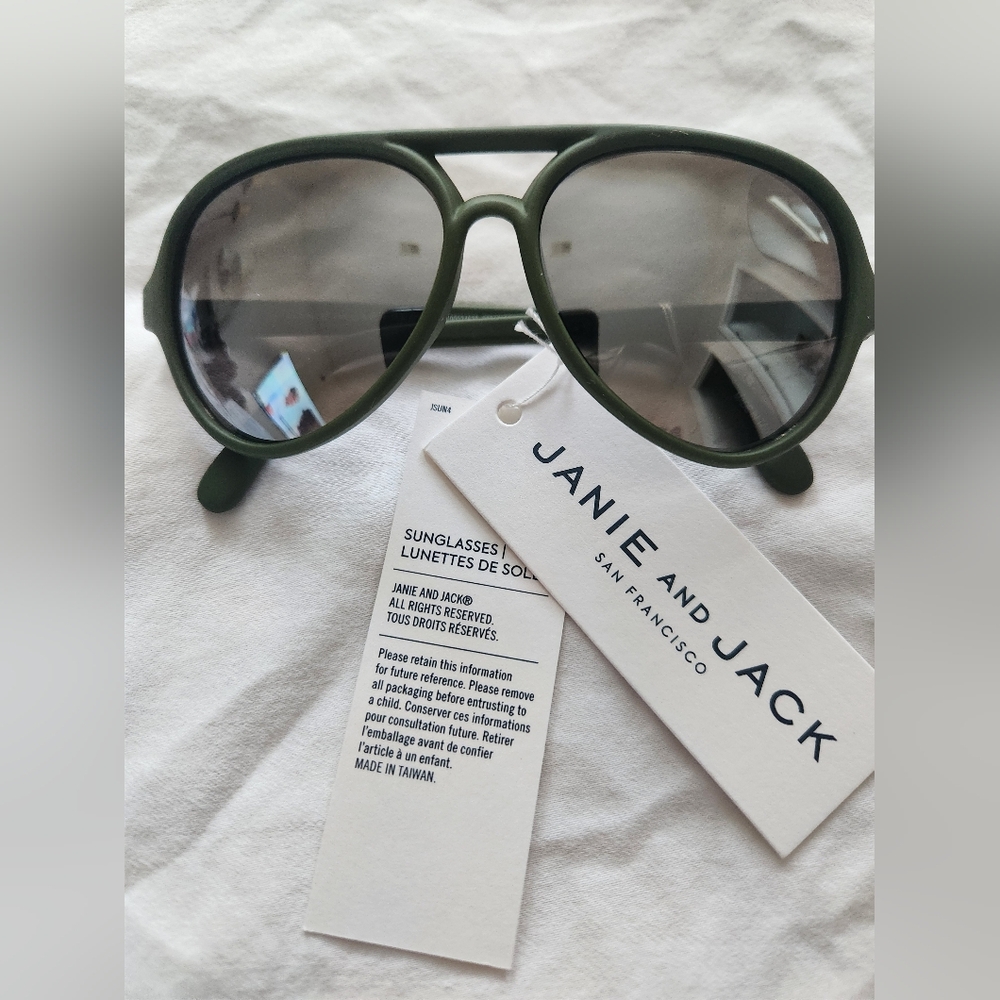 Janie and Jack Green Sunglasses- 4 Years And Up